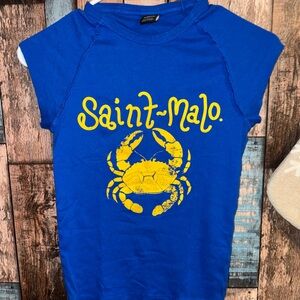 Urban Outfitters Blue and Yellow Muscle Tee